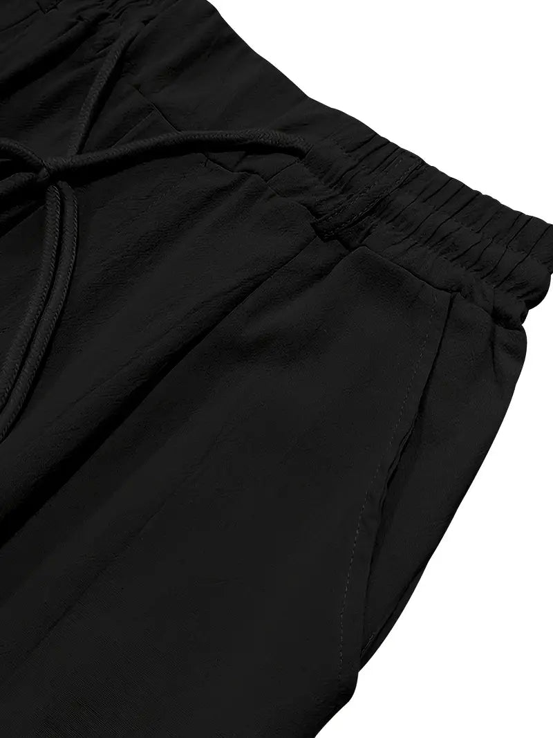 NICHOLS | PANTALONES ANCHOS DE LINO CON CORDÓN