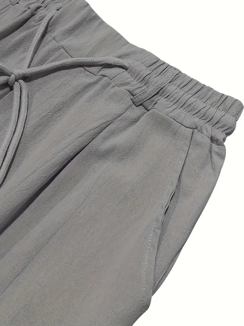NICHOLS | PANTALONES ANCHOS DE LINO CON CORDÓN