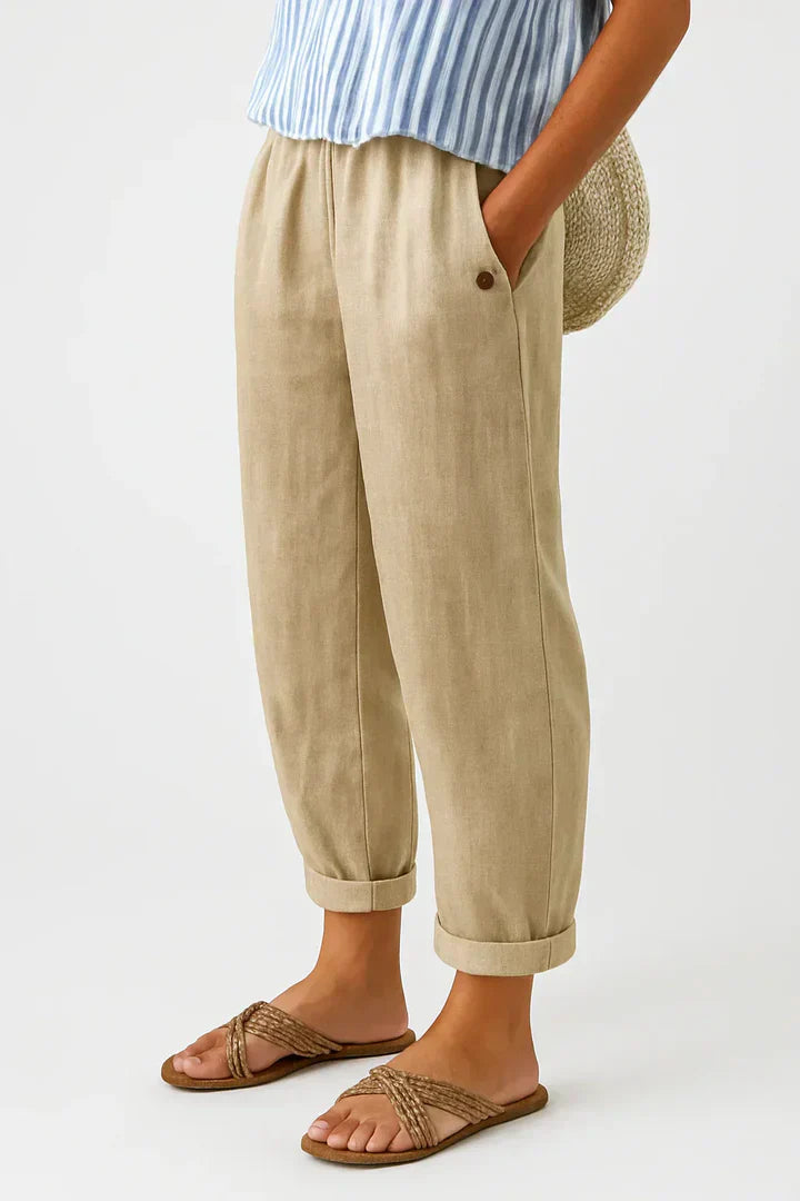 Romina | Pantalones Atemporales de Lino y Algodón