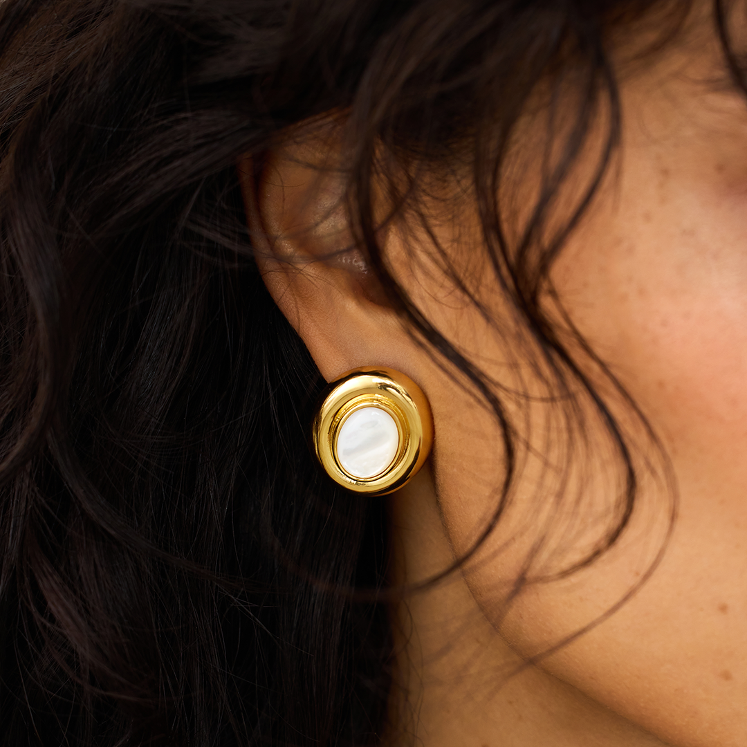 Pendientes Giselle Perla | Oro