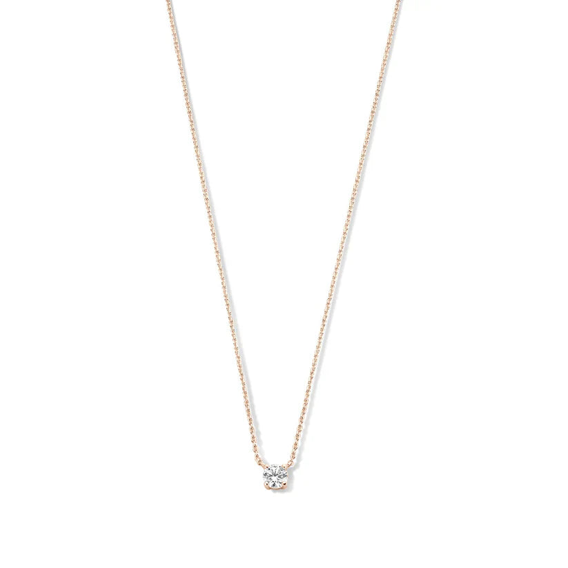 Collar con piedra moissanite Cléa | Oro