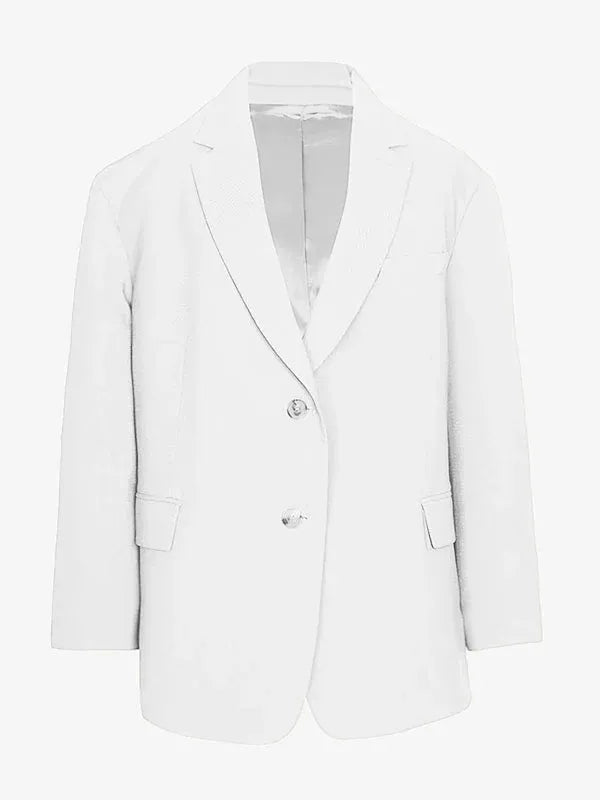 Sofia | Blazer oversize blanco de líneas limpias
