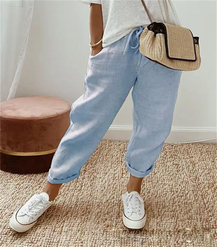 Ella | Pantalones Elegantes de Algodón y Lino
