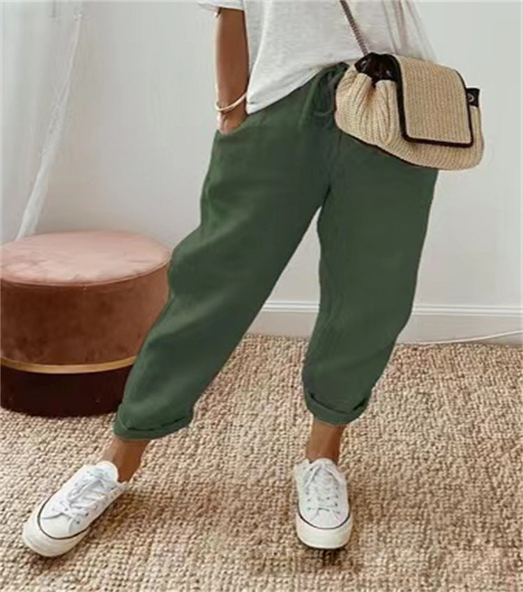 Ella | Pantalones Elegantes de Algodón y Lino