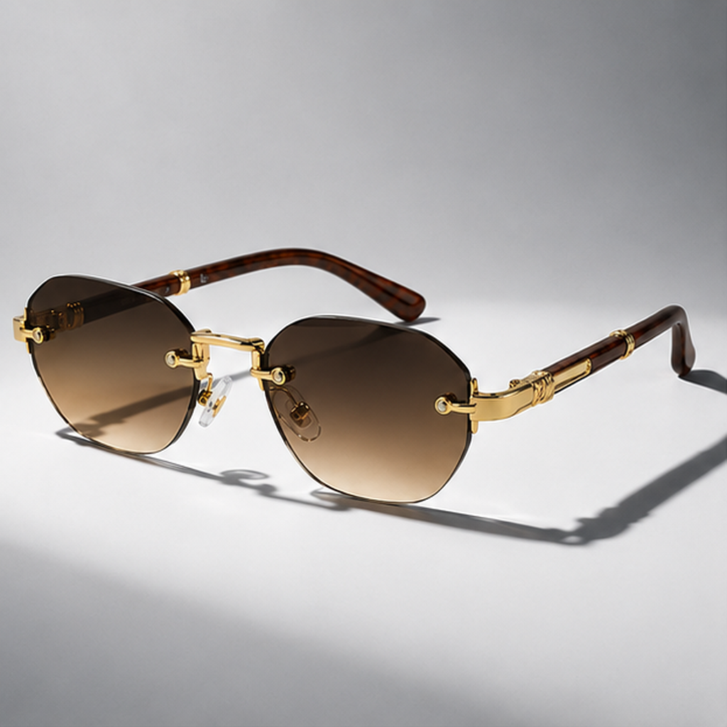Cannes Gradient Rimless Sunglasses