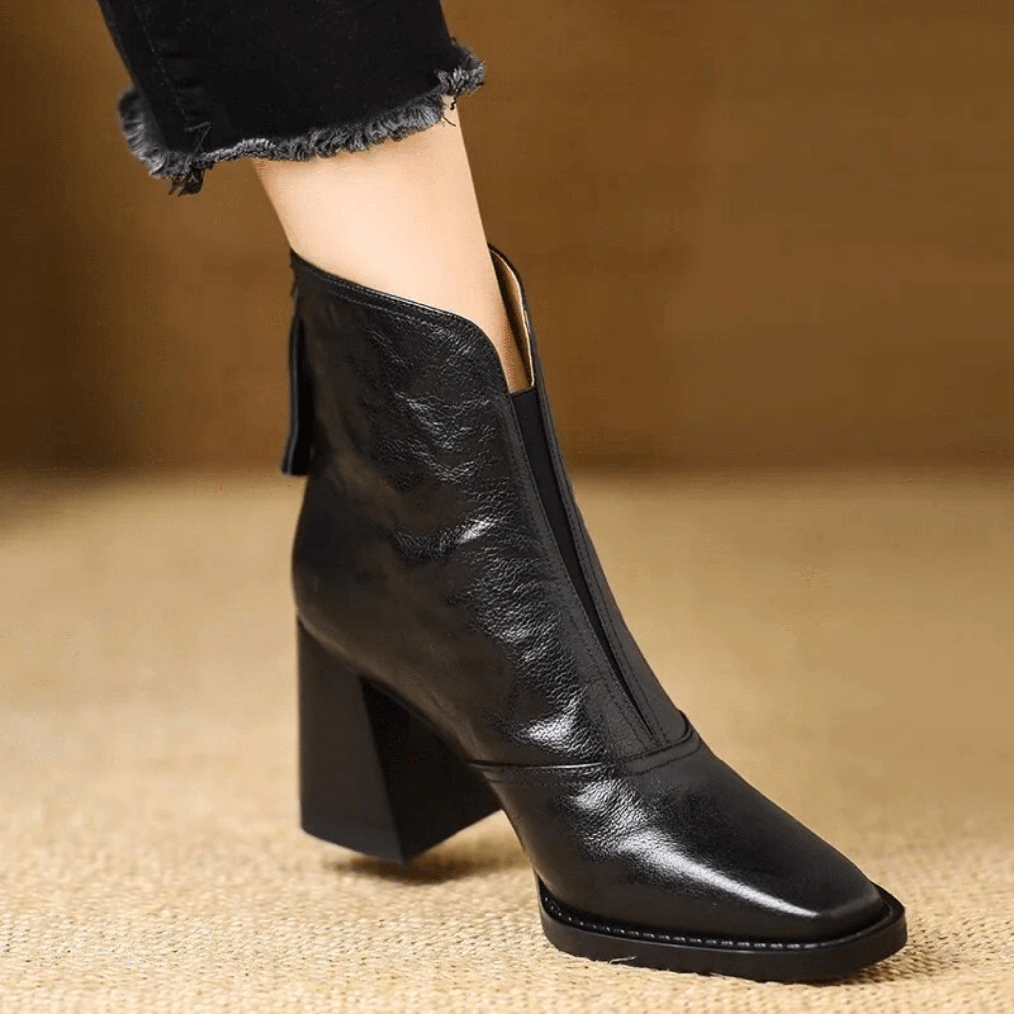 Claudia - Botines de Lujo con Tacón Medio